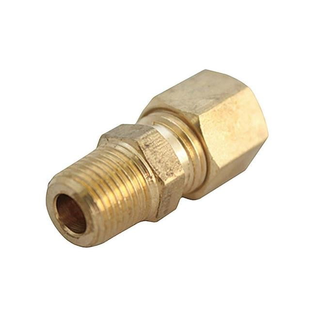 5/16 in. Compression X 1/4 in. D MPT Brass Connector