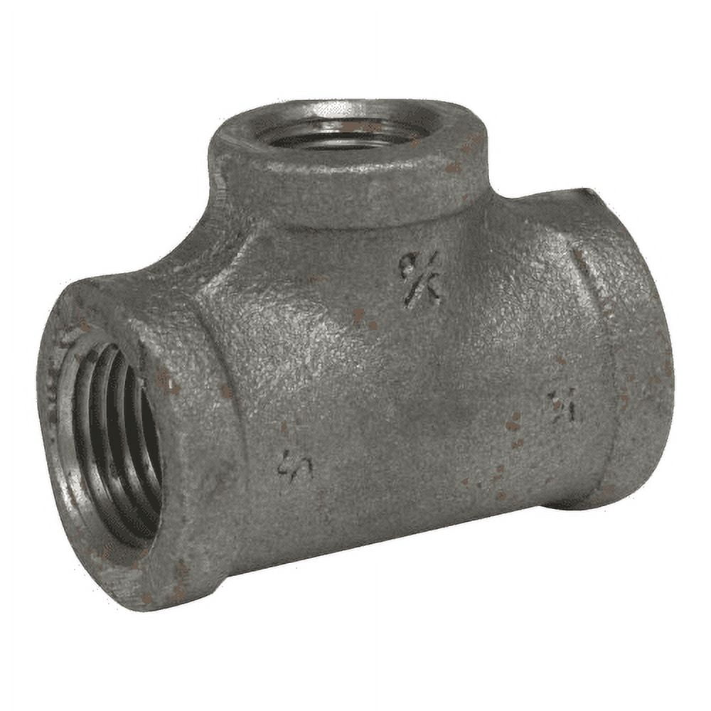 Anvil 3/4 in. FPT X 3/4 in. D FPT 1/2 in. D FPT Black Malleable Iron Reducing Tee