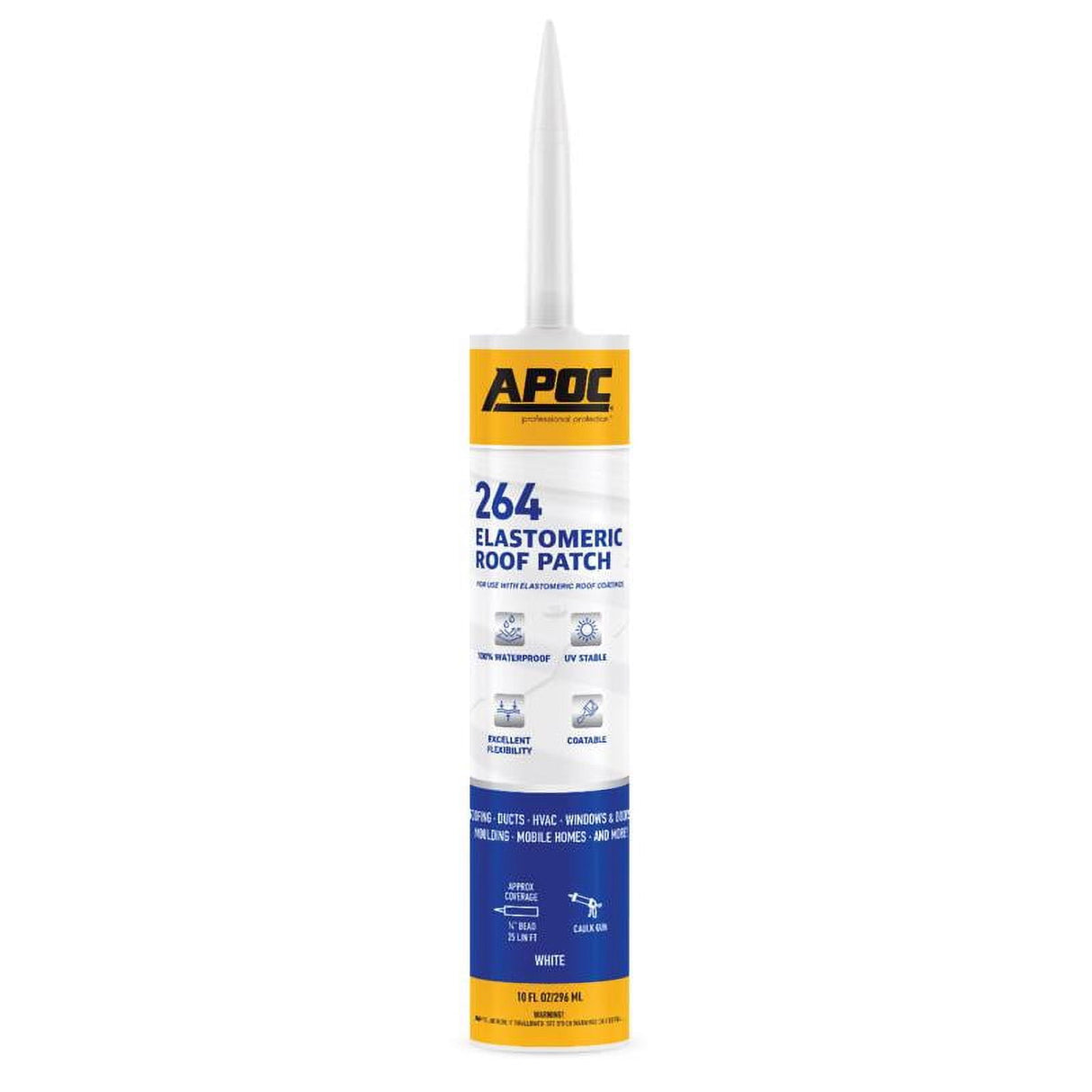 APOC Gloss White Elastomeric Roof Sealant 10.1 oz