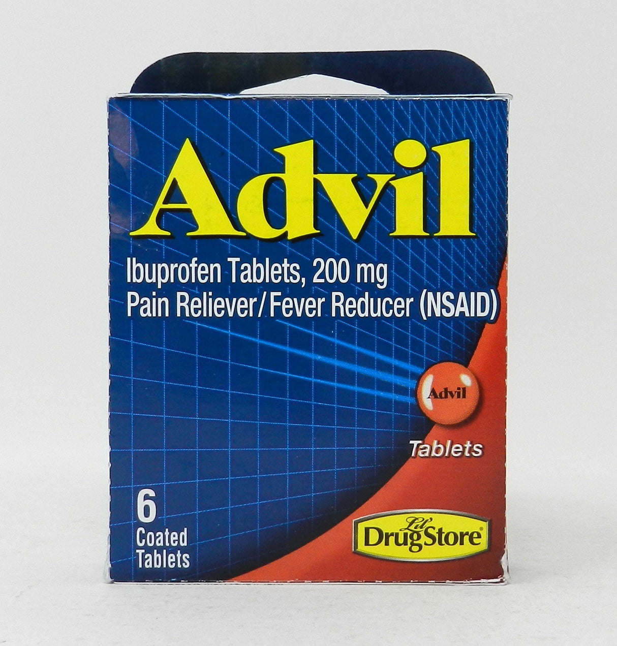 Advil 200 mg Orange Pain Reliever/Fever Reducer 6 pk