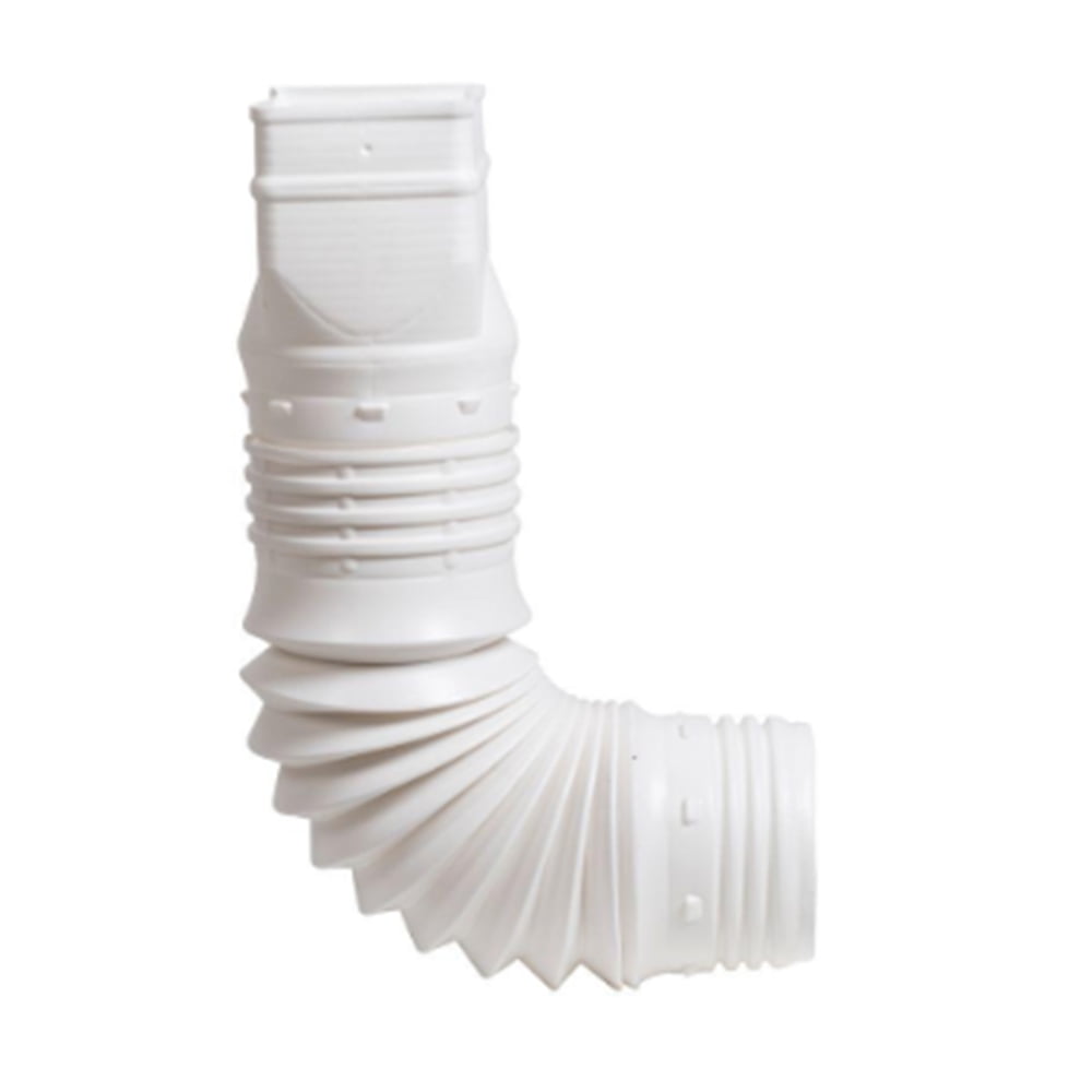 Amerimax Flex-A-Spout 3.75 in. H X 4 in. W X 16 in. L White Vinyl Flexible Downspout Extension
