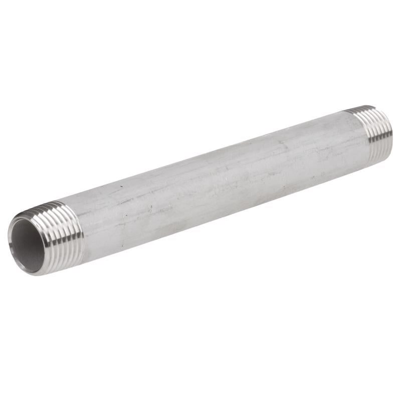 Anvil 3/4 in. Threaded X 3/4 in. D Threaded Stainless Steel 8 in. L Nipple