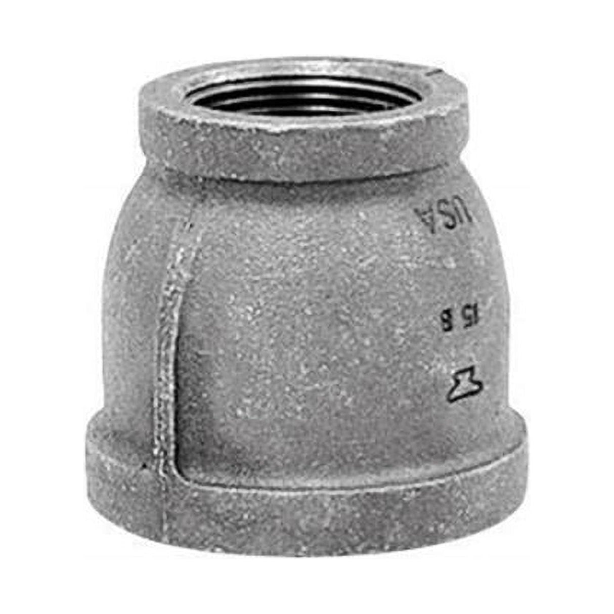 Anvil International 1-1/2 in. FPT X 1/2 in. D FPT Black Malleable Iron Reducing Coupling