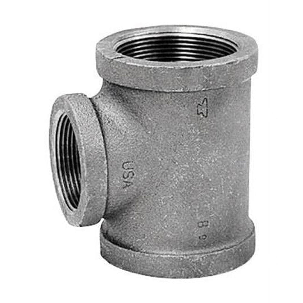 Anvil International 1 in. FPT X 3/4 in. D FPT 3/4 in. D FPT Black Malleable Iron Reducing Tee