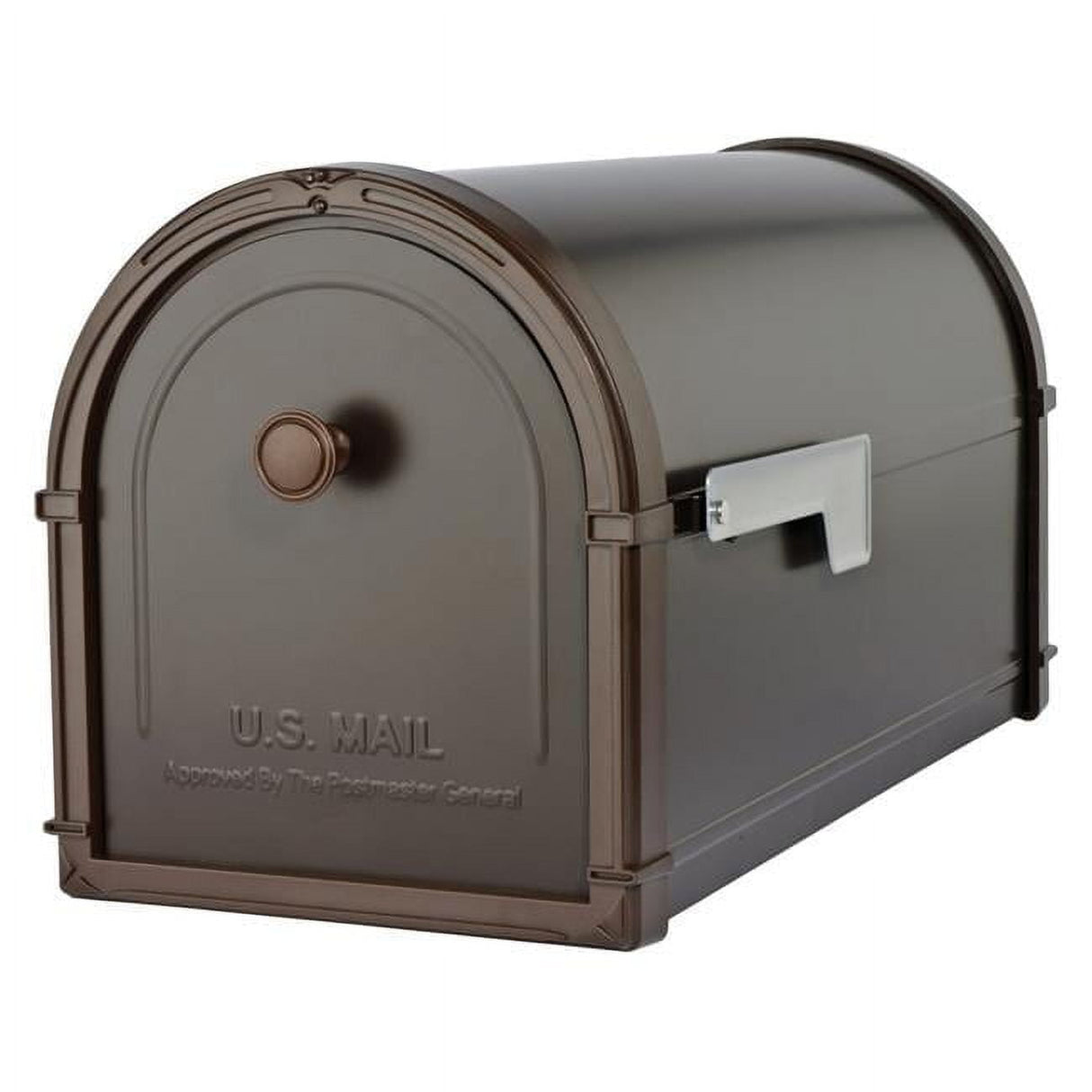 Architectural Mailboxes Bellevue Modern Galvanized Steel Post Mount Rubbed Bronze Mailbox