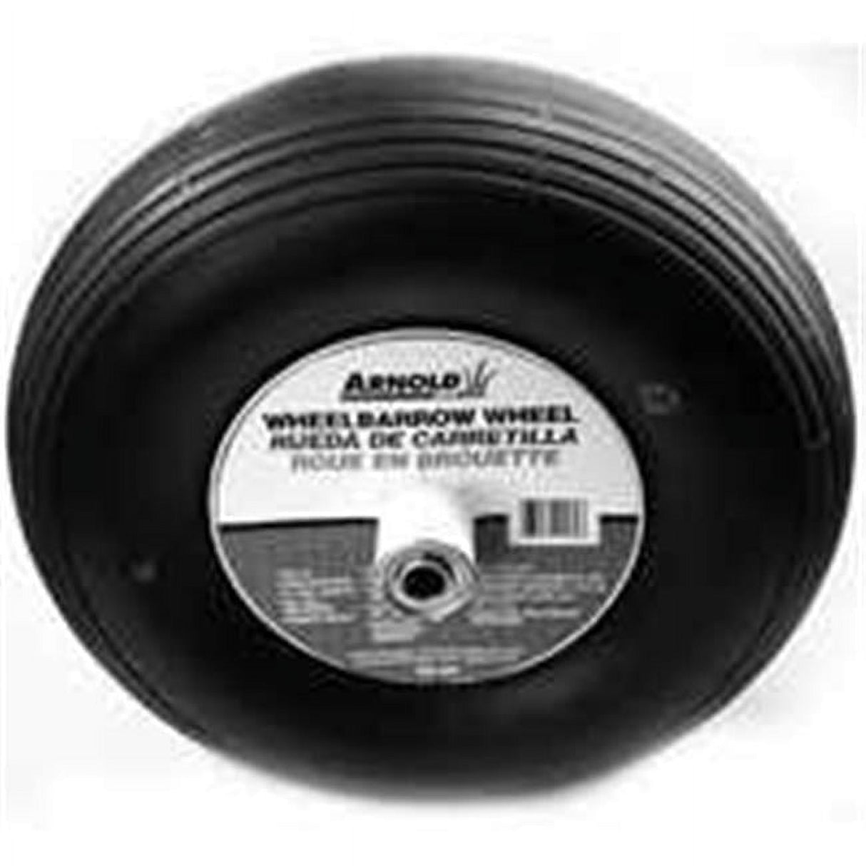 Arnold 6 in. D X 14 in. D 445 lb. cap. Centered Wheelbarrow Tire Rubber 1 pk
