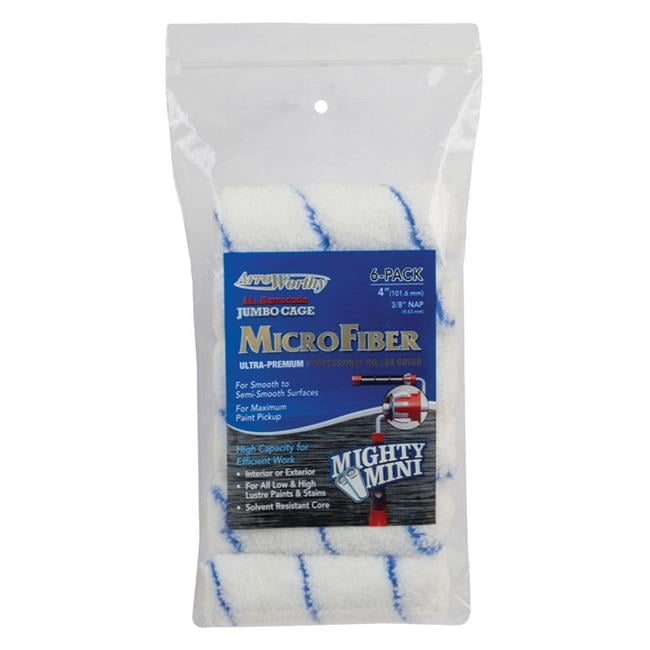 ArroWorthy Barracuda Microfiber 4 in. W X 3/8 in. Jumbo Paint Roller Cover 6 pk