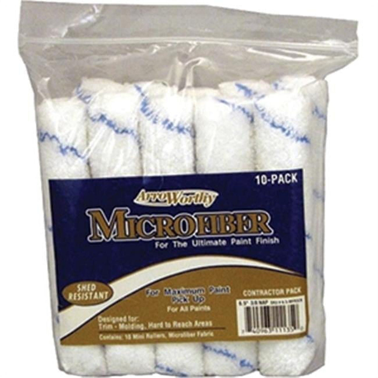 ArroWorthy Microfiber 6.5 in. W X 3/8 in. Mini Paint Roller Cover 10 pk