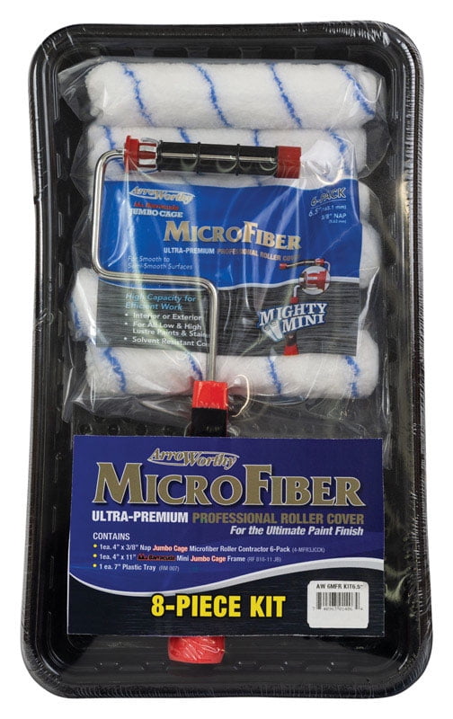 ArroWorthy Barracuda 4 in. W Jumbo Mini Paint Roller Kit Threaded End