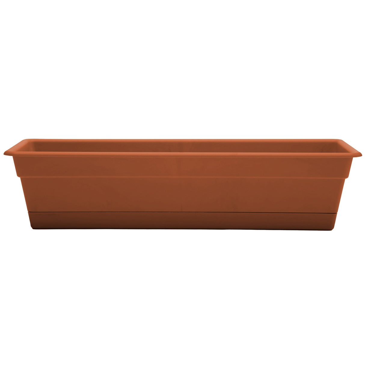 Bloem Dura Cotta 5.75 in. H X 24 in. W X 7.5 in. D Plastic Window Box Terracotta