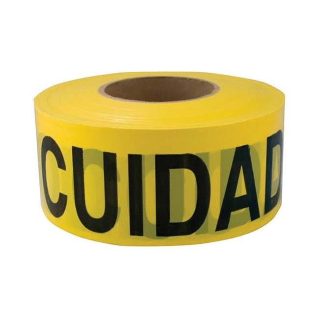 C.H. Hanson 1000 ft. L X 3 in. W Plastic Caution Cuidado Bilingual Barricade Tape Yellow