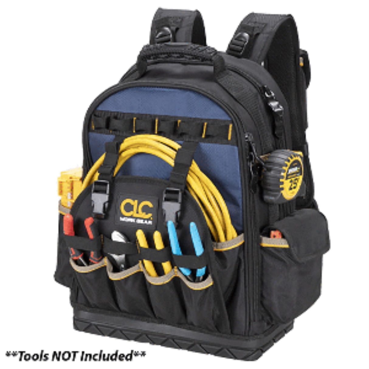CLC 13 in. W X 18 in. H Ballistic Polyester Backpack Tool Bag 38 pocket Black/Blue 1 pc