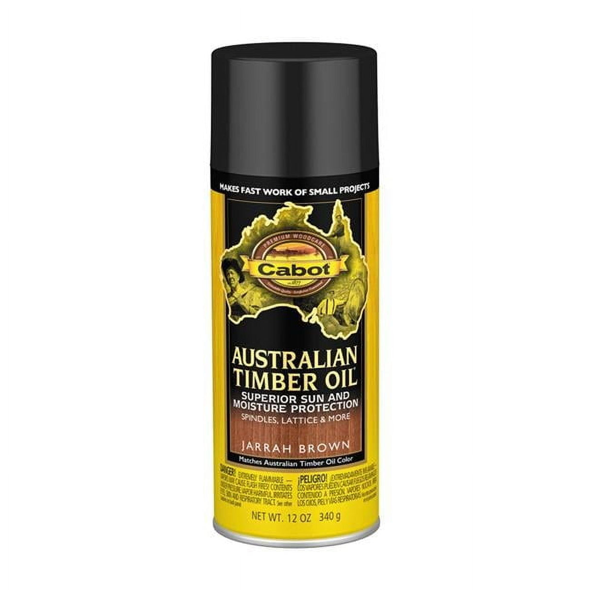 Cabot Australian Timber Oil Aerosol Transparent Jarrah Brown Oil-Based Australian Timber Oil 12 oz