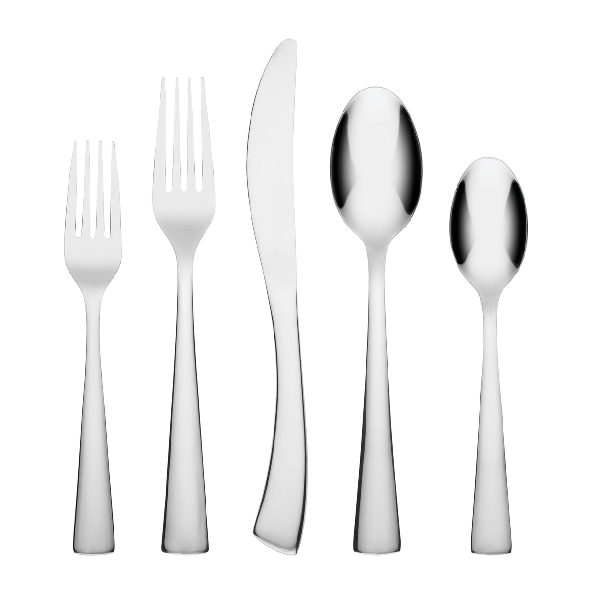 Cambridge Aladin Mirror Silver Stainless Steel Casual Flatware Set 20 pc