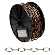 Campbell 10 Antique Brass Gold Steel Decorative Chain 0.14 in. D 1.21 in.