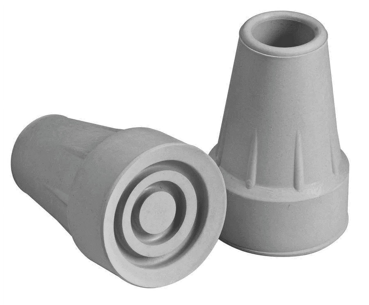 Carex Gray Crutch Tips Rubber/Stainless Steel