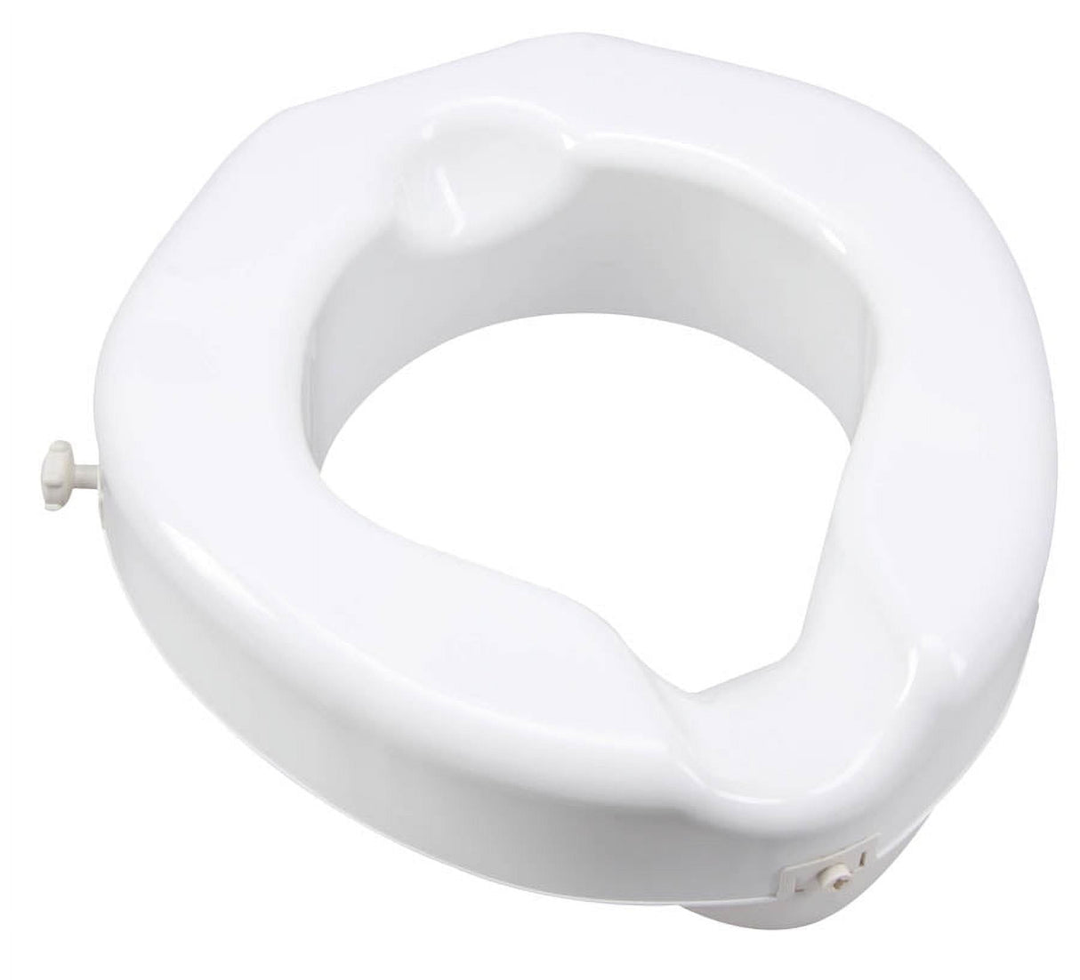 Carex Health Brands White Elevated Toilet Seat Plastic 4.25 in. H X 14.5 in. L