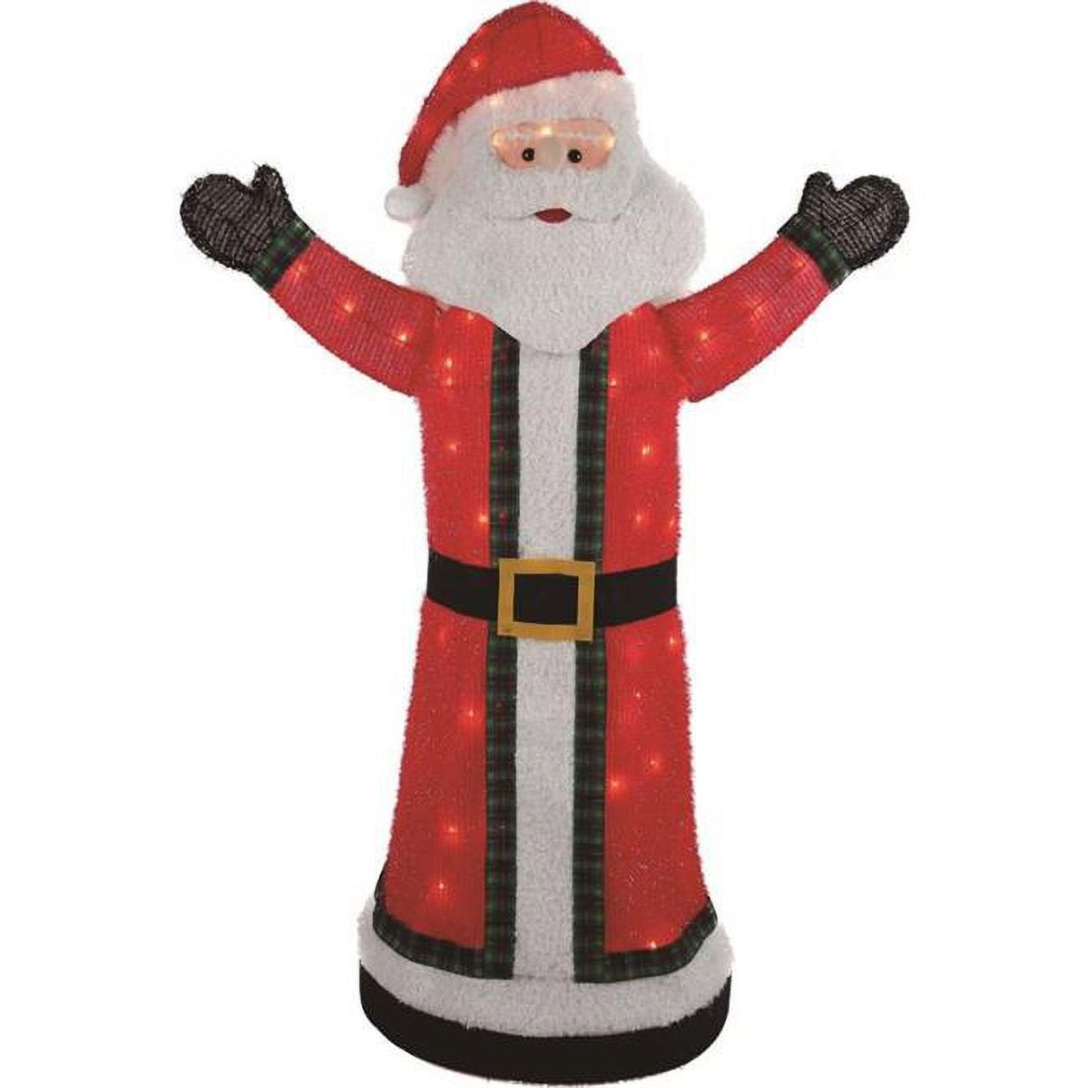 Celebrations Tinsel Santa 4.75 ft. Yard Decor