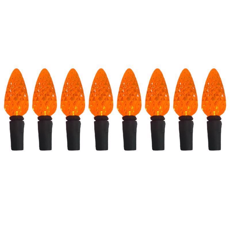 Celebrations Orange 100 ct 2 in. LED C6 Halloween String Lights