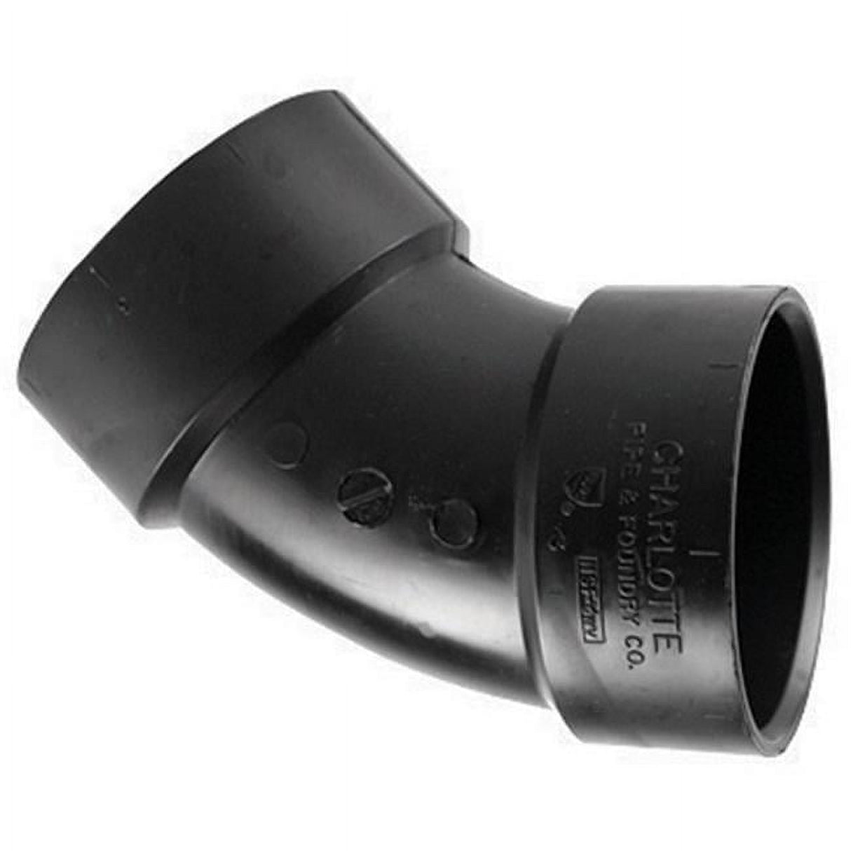 Charlotte Pipe 2 in. Hub X 2 in. D Hub ABS 45 Degree Elbow