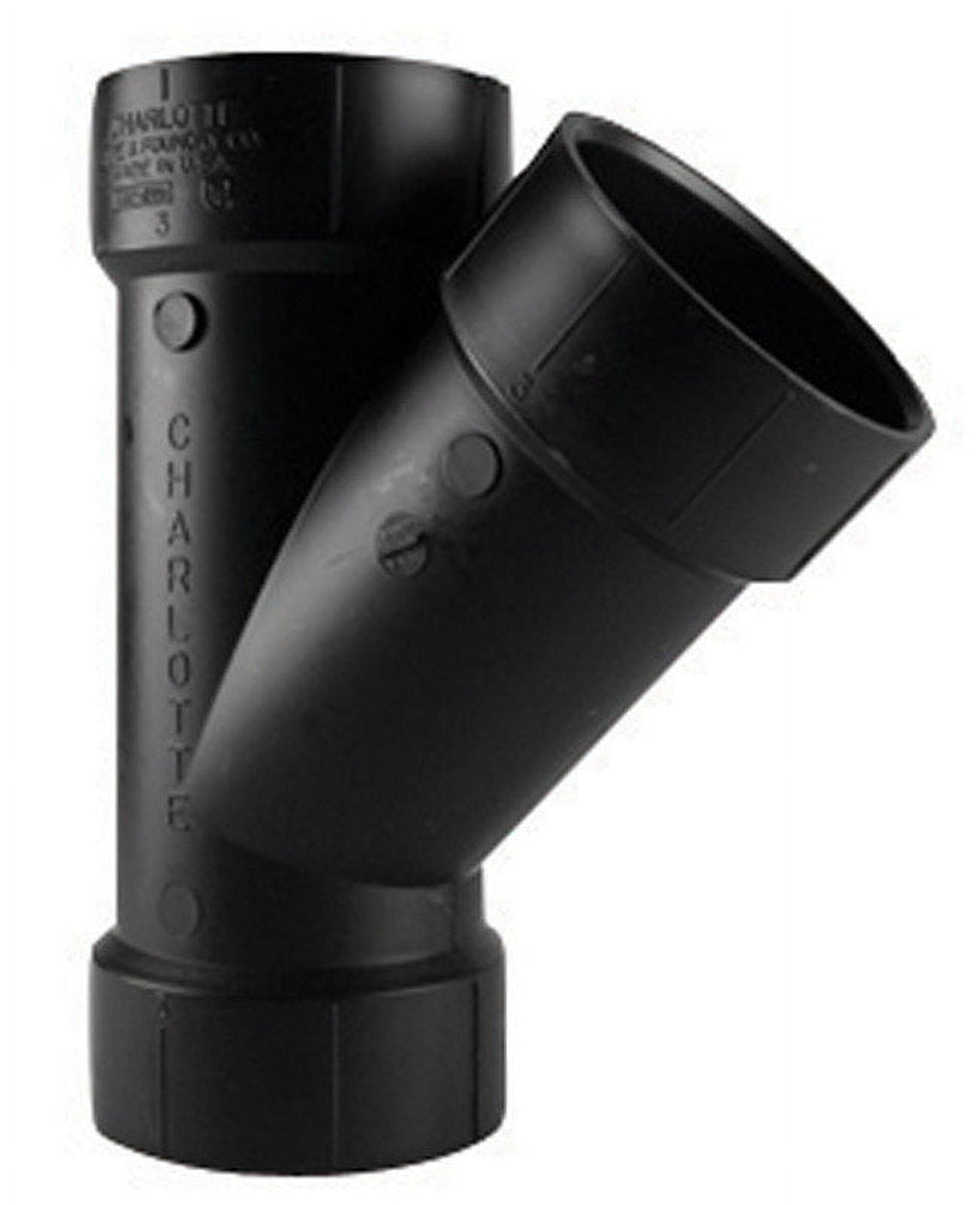 Charlotte Pipe 3 in. Hub X 3 in. D Hub ABS Wye