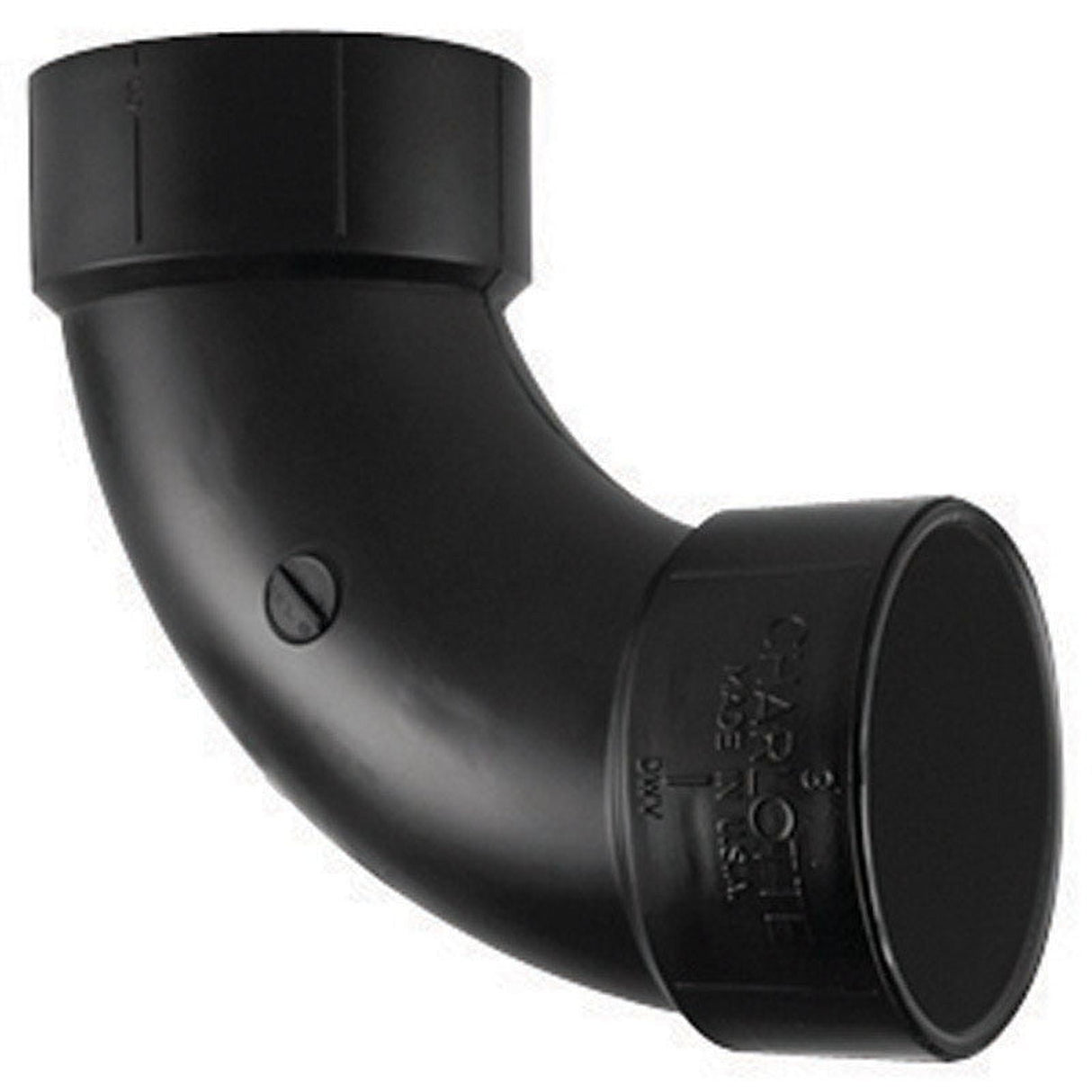 Charlotte Pipe 4 in. Hub X 4 in. D Hub ABS 90 Degree Elbow