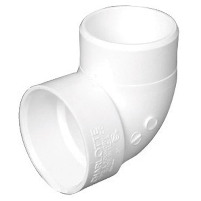 Charlotte Pipe Schedule 40 1-1/2 in. Hub X 1-1/2 in. D Spigot PVC Elbow 1 pk