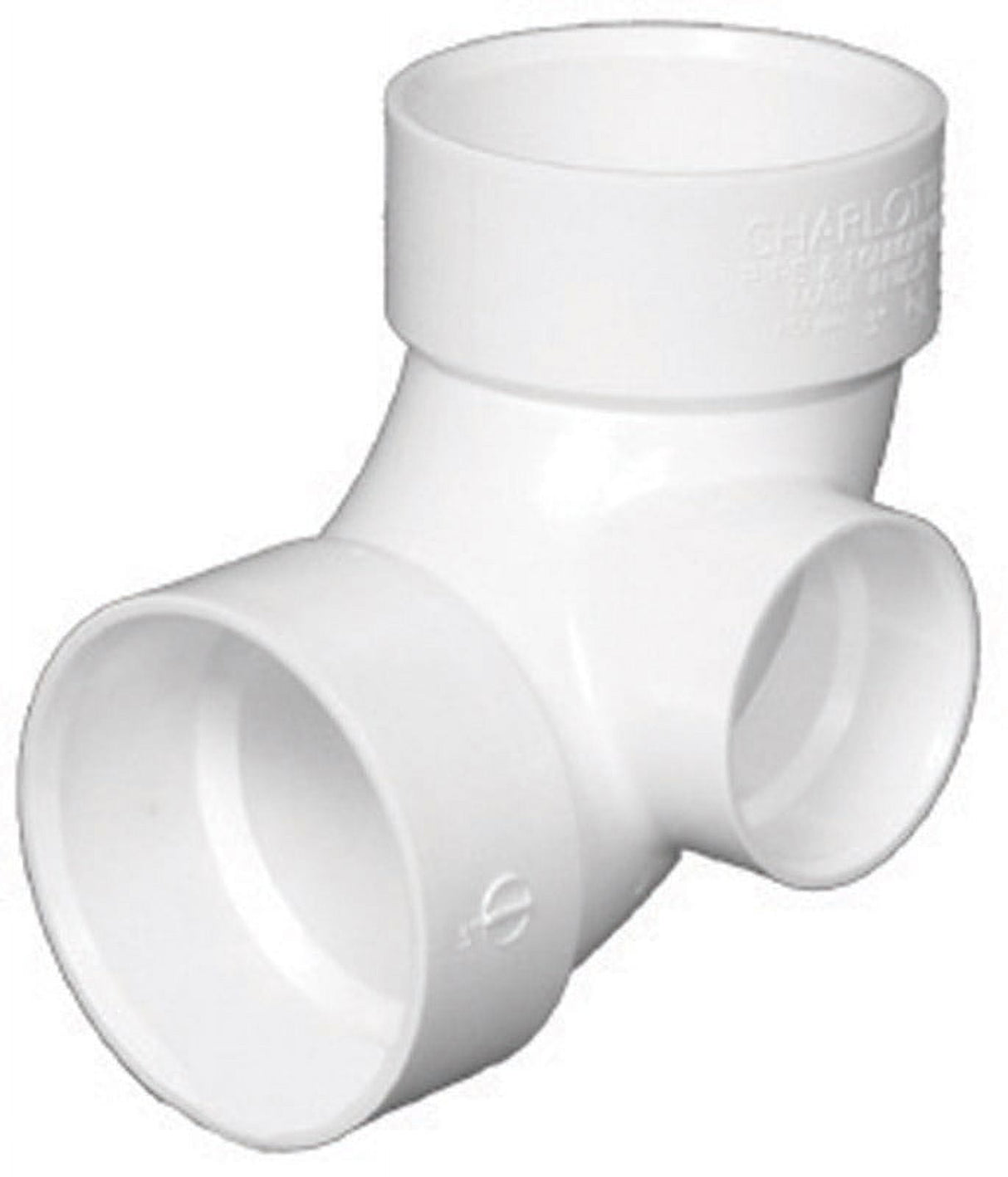 Charlotte Pipe Schedule 40 3 in. Hub X 3 in. D Hub PVC 90 Degree Elbow 1 pk