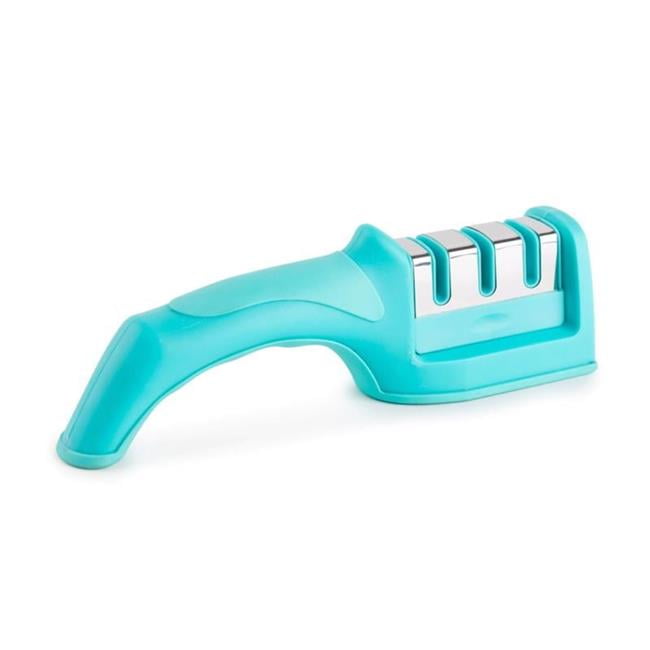 Core Home 3-Slot Comfort Grip Semi-Gloss Stainless Steel Knife Sharpener