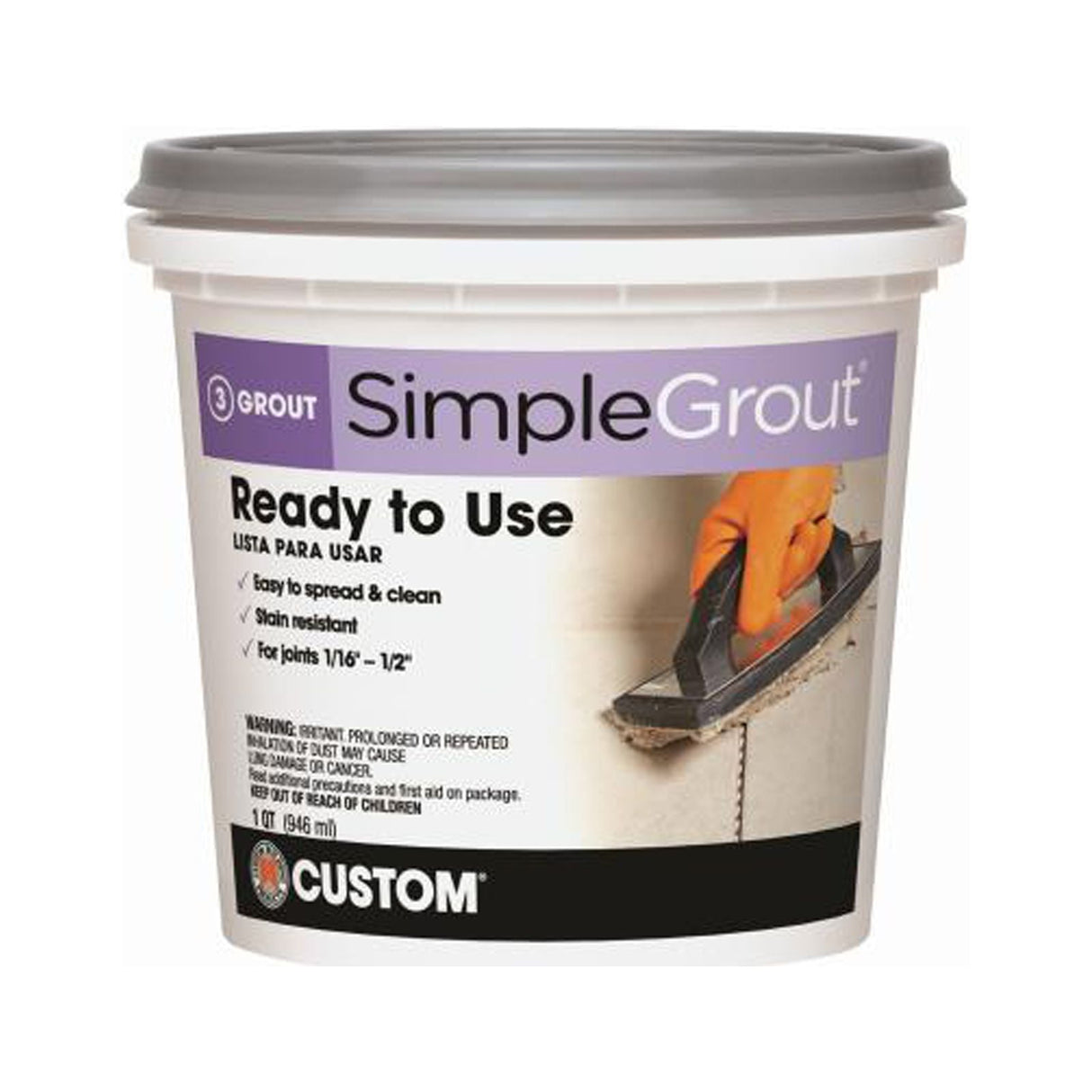 Custom Building Products SimpleGrout Indoor White Grout 1 qt