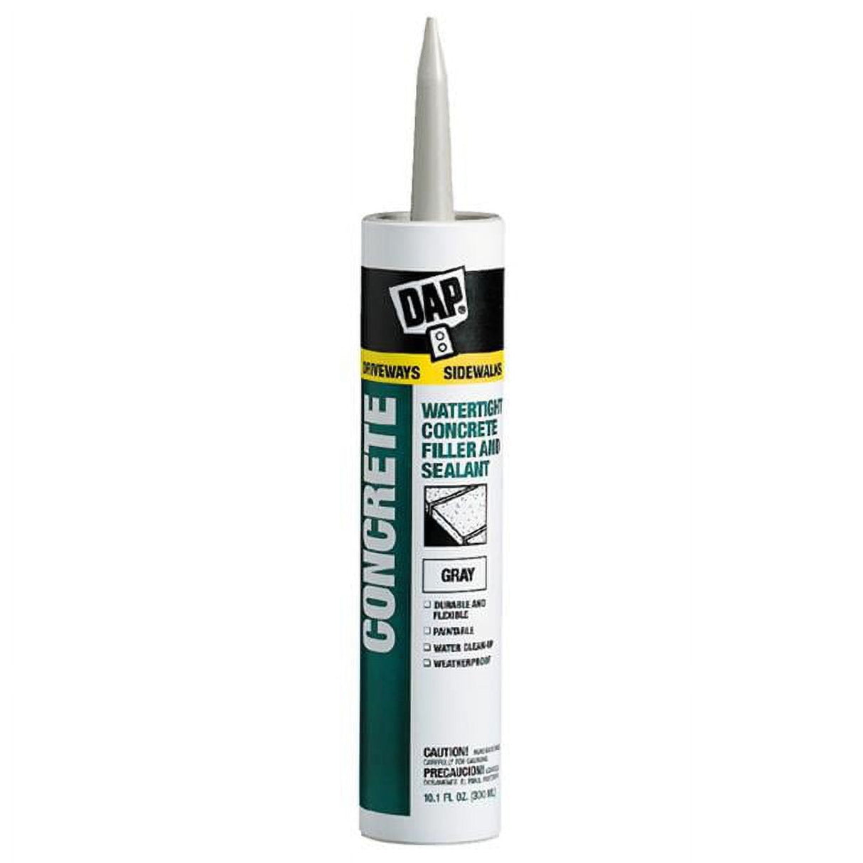 DAP Gray Silicone Concrete and Masonry Filler and Sealant 10.1 oz