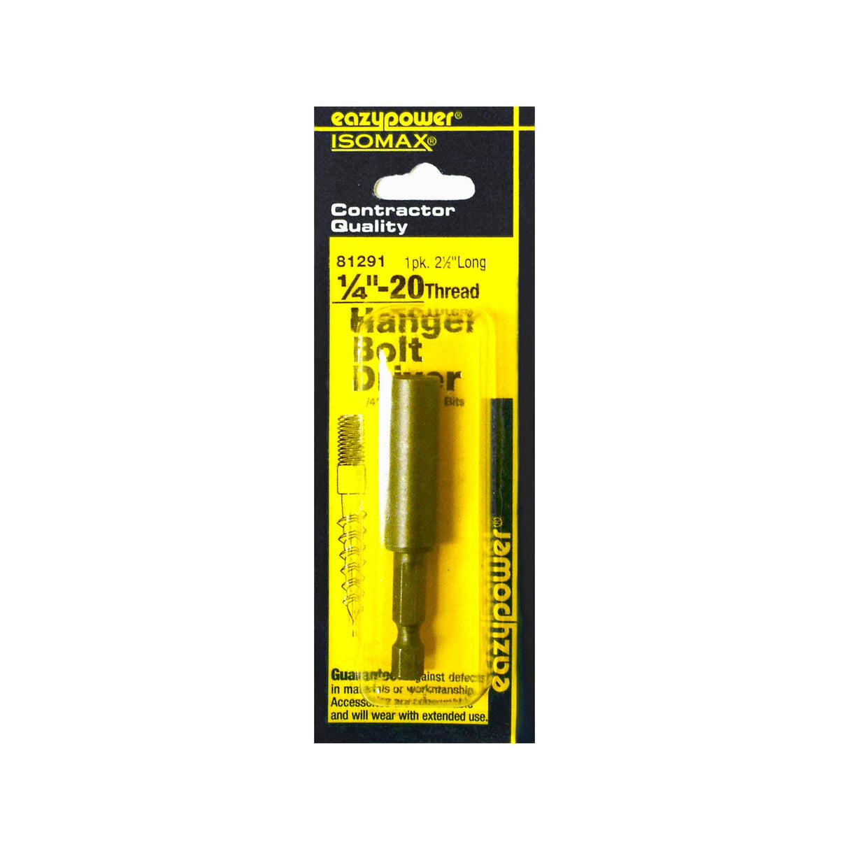 Eazypower Isomax Hex 1/4 in.-20 X 2-1/2 in. L Screwdriver Bit Adapter Steel 1 pc