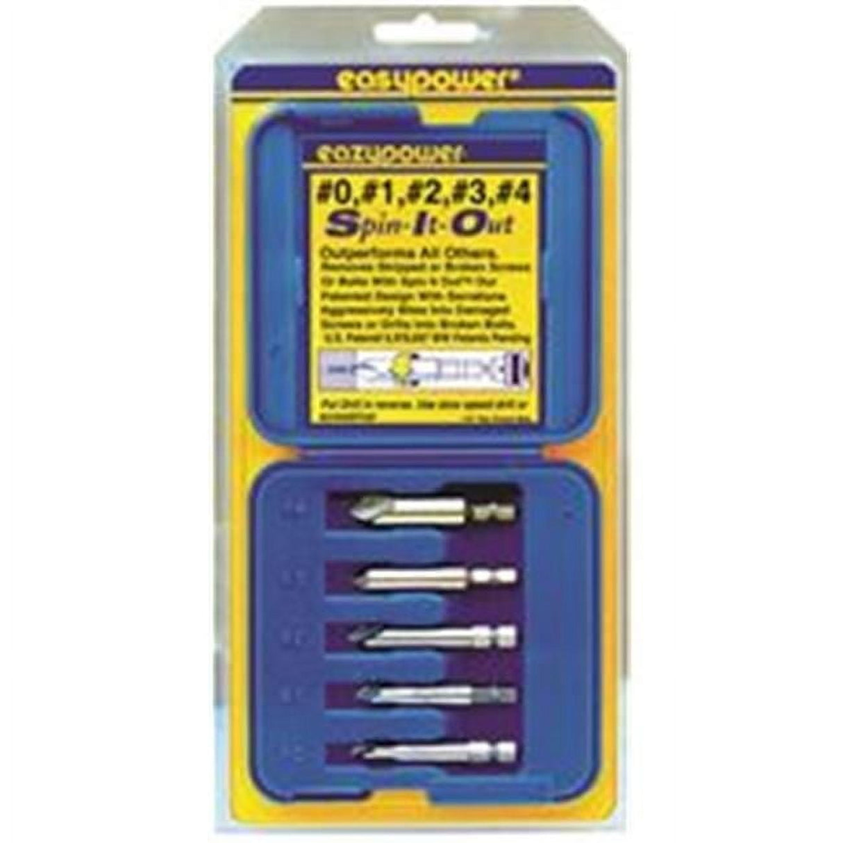 Eazypower Spin It Out Steel Screw Remover 2 in. 5 pc