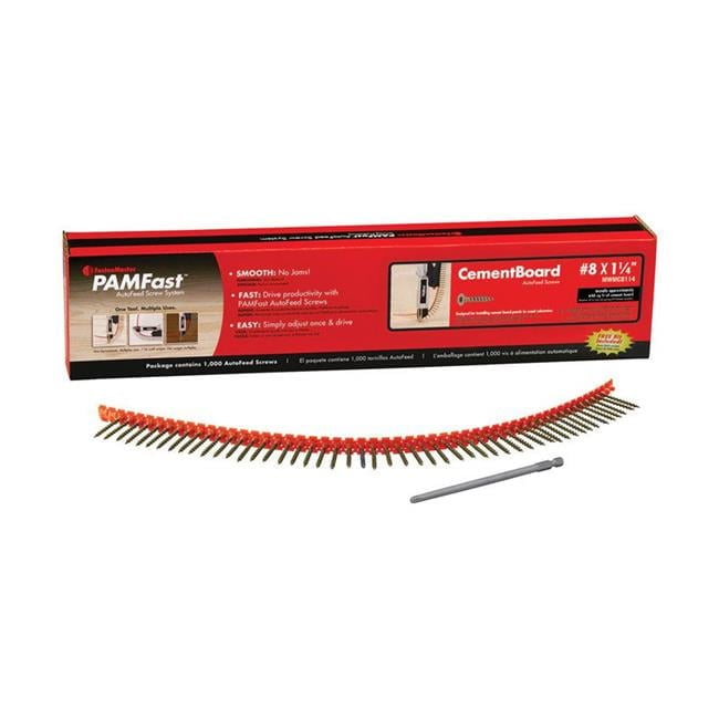 FastenMaster PamFast No. 8 X 1-1/4 in. L Star Flat Head Cement Board Screws 1000 pk