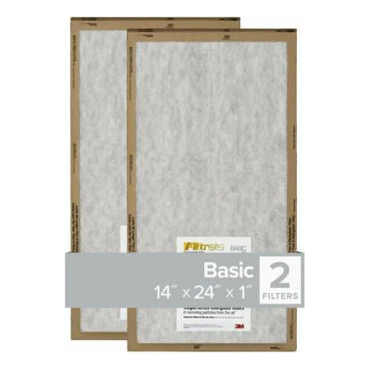Filtrete 14 in. W X 24 in. H X 1 in. D Synthetic 2 MERV Flat Panel Filter 2 pk