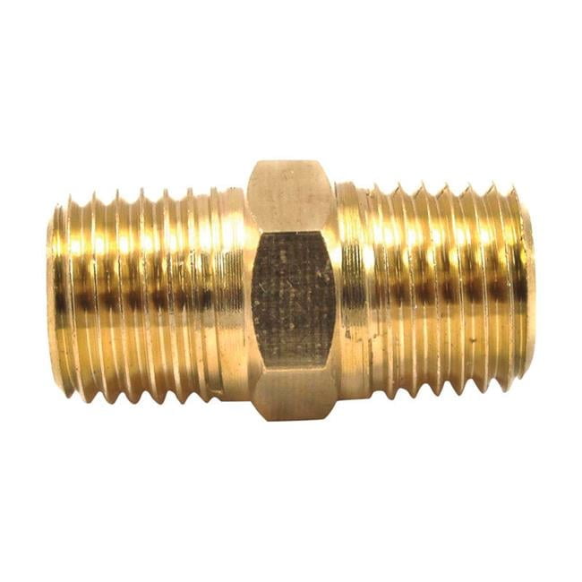 Forney Brass Coupling 1/4 in. Male X 1/4 in. Male 1 pc