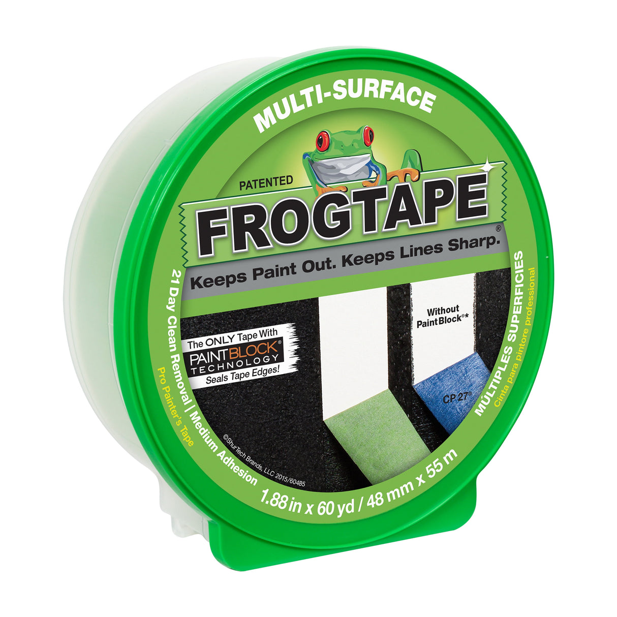 FrogTape 1.88 in. W X 60 yd L Green Medium Strength Painter's Tape 1 pk