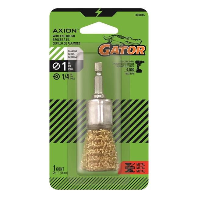 Gator 1 in. Coarse Crimped End Brush Brass Coated Steel 4500 rpm 1 pc