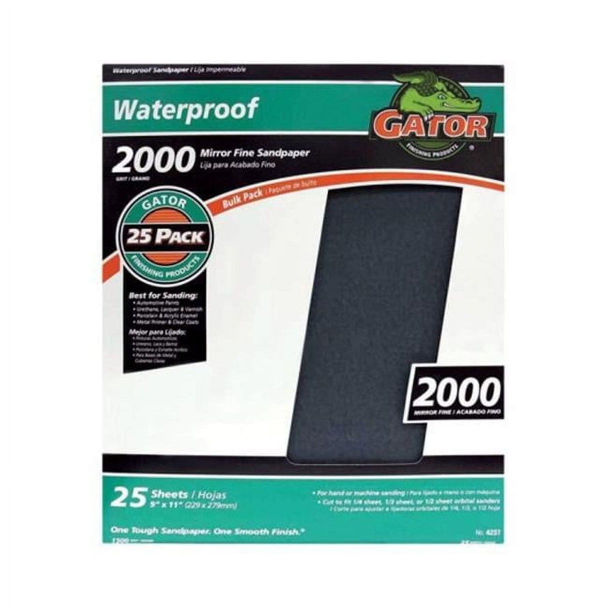 Gator 11 in. L X 9 in. W 2000 Grit Silicon Carbide Waterproof Sandpaper 1 pk