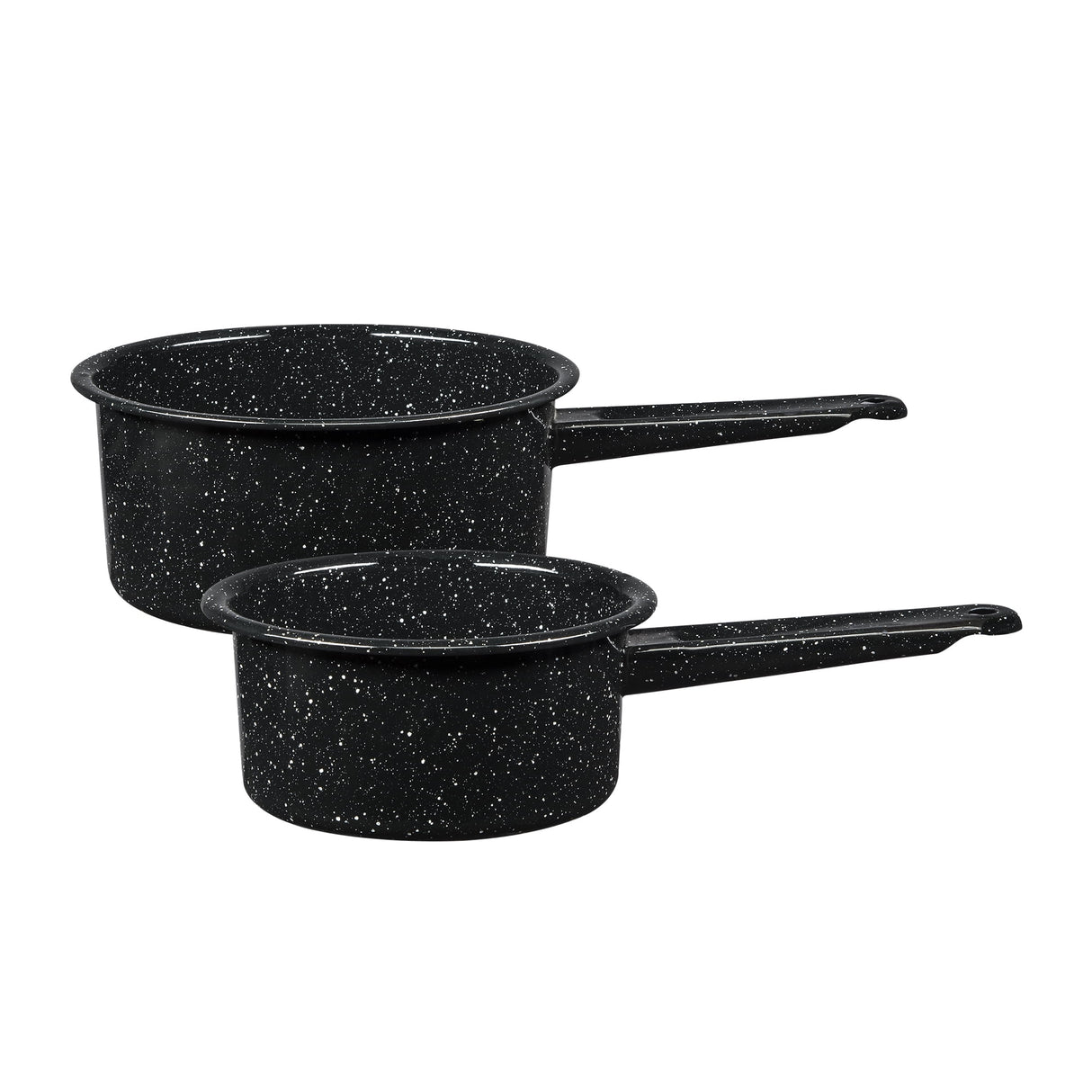 Granite Ware Ceramic Over Steel Sauce Pan Set Black