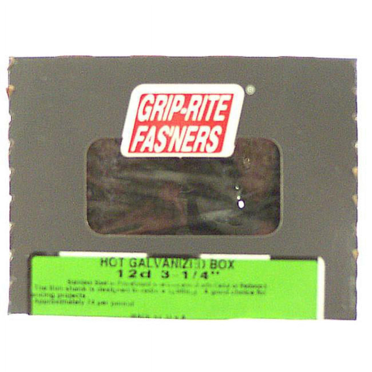 Grip-Rite 10D 3 in. Box Hot-Dipped Galvanized Steel Nail Flat Head 1 lb