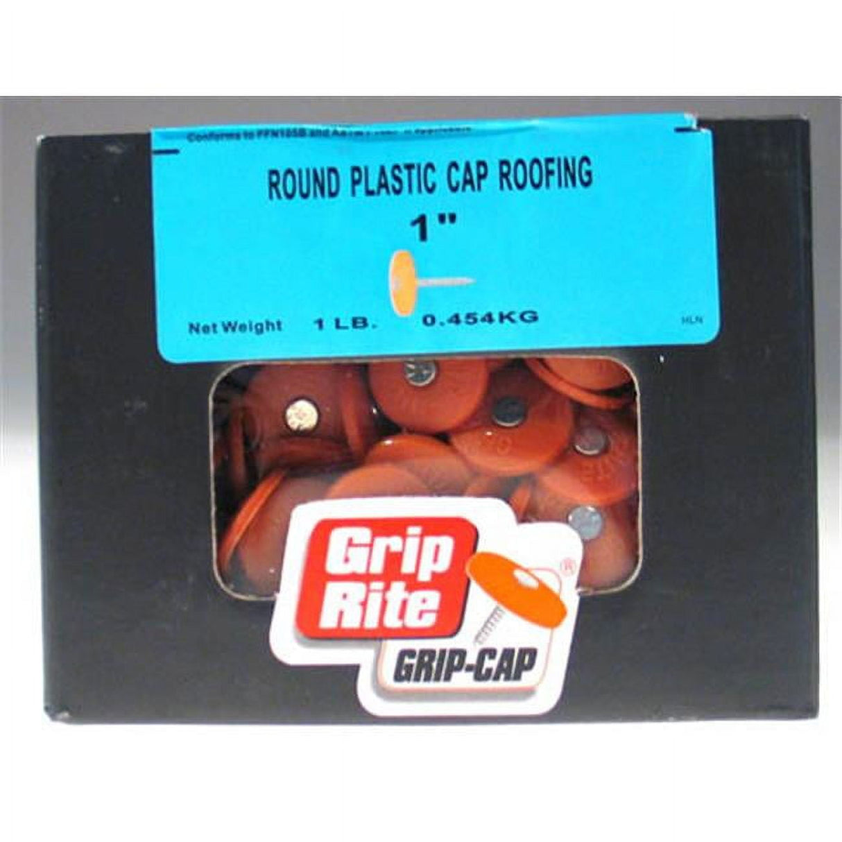 Grip-Rite 12D 1-1/2 in. Roofing Electro-Galvanized Plastic/Steel Nail Plastic Head 1 lb