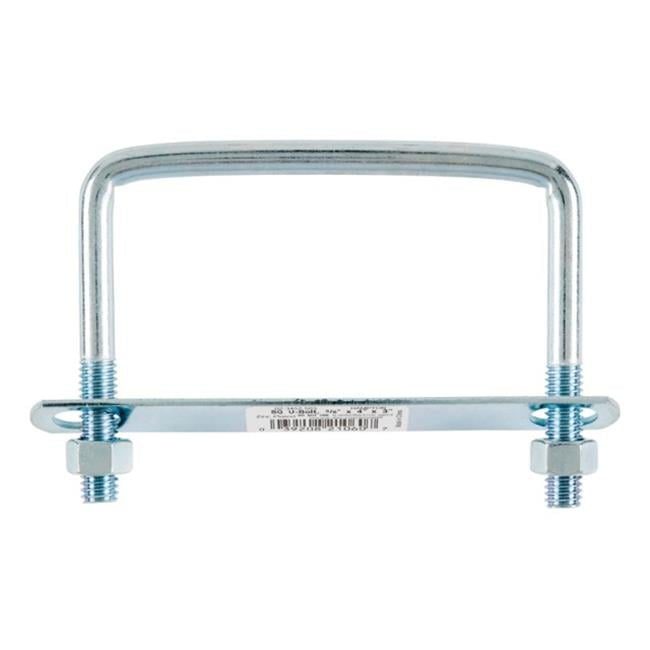 Hampton 3/8 in. X 4 in. W X 3 in. L Coarse Zinc-Plated Steel Square Bend U Bolt