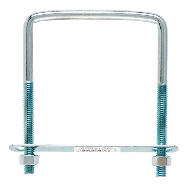 Hampton 3/8 in. X 4 in. W X 5 in. L Coarse Zinc-Plated Steel Square Bend U Bolt