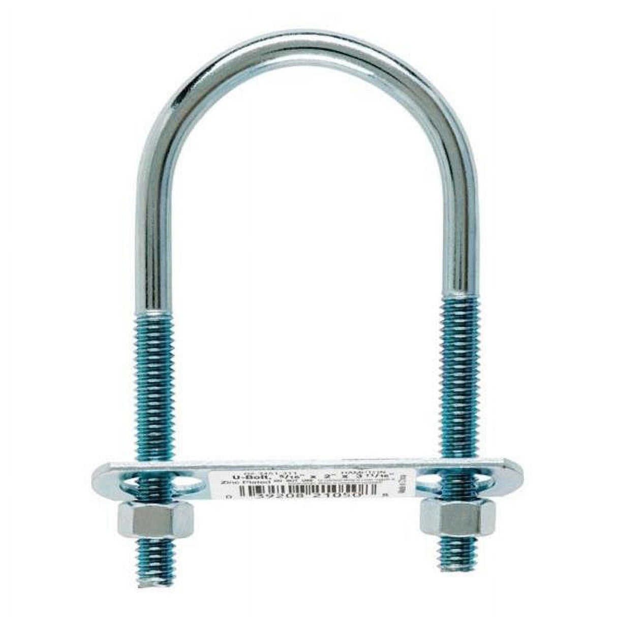 Hampton 5/16 in. X 2 in. W X 3-3/4 in. L Coarse Zinc-Plated Steel U-Bolt