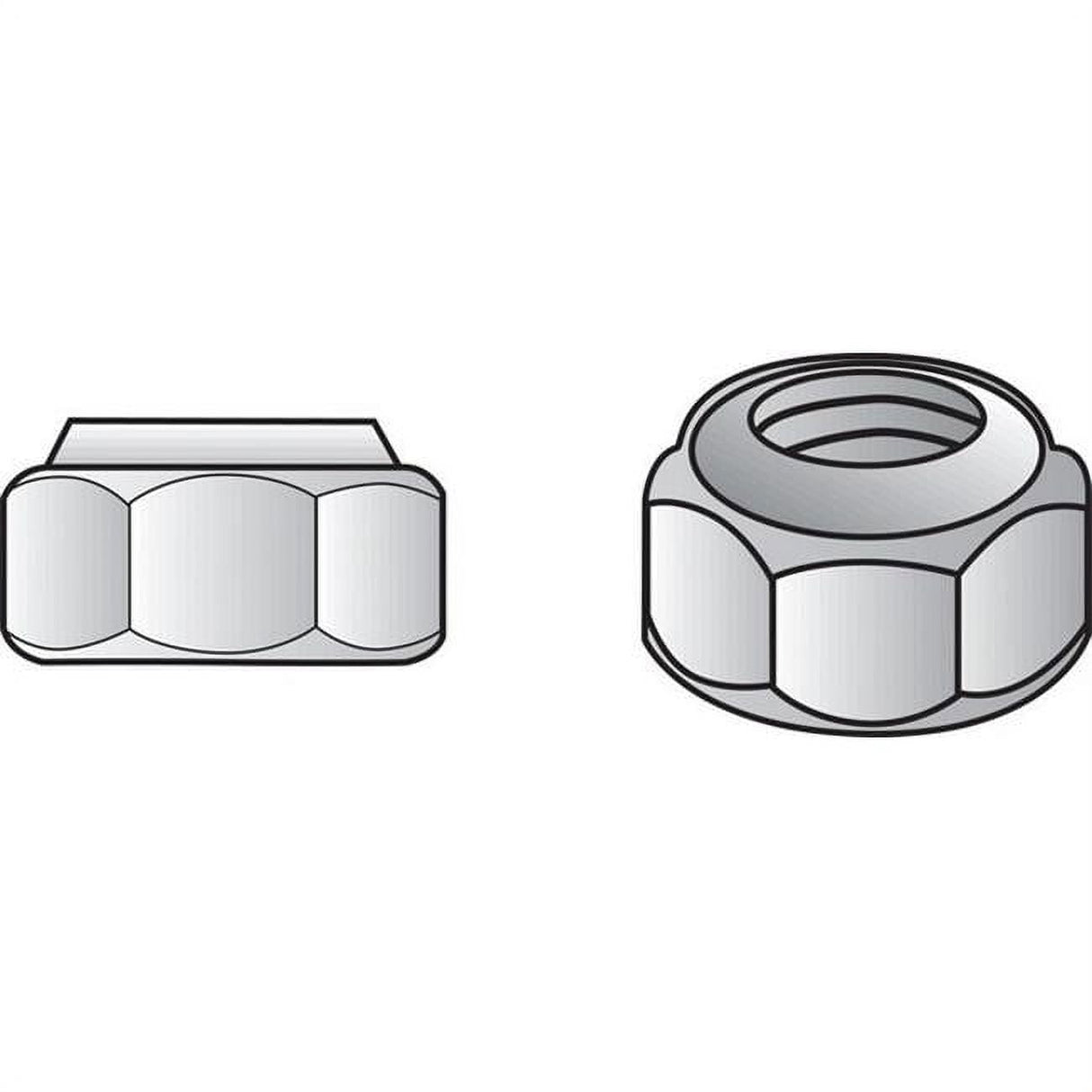 Hillman #10-32 Stainless Steel SAE Nylon Lock Nut 100 pk