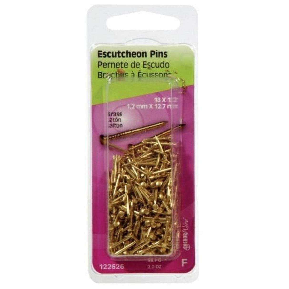 Hillman 16 Ga. X 5/8 in. L Brass Escutcheon Pins 1 pk 2 oz