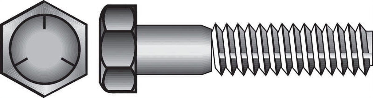 Hillman 3/8 in. D X 1 in. L Heat Treated Zinc Steel Hex Head Cap Screw 100 pk