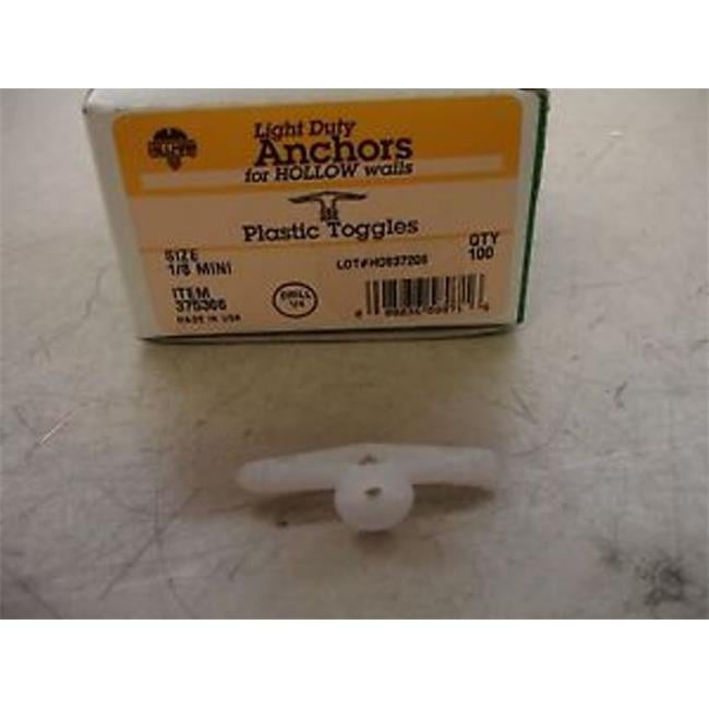 Hillman 1/8 in. D X 1/8 in. Small in. L Plastic Pan Head Pop-Toggle Anchors 100 pk