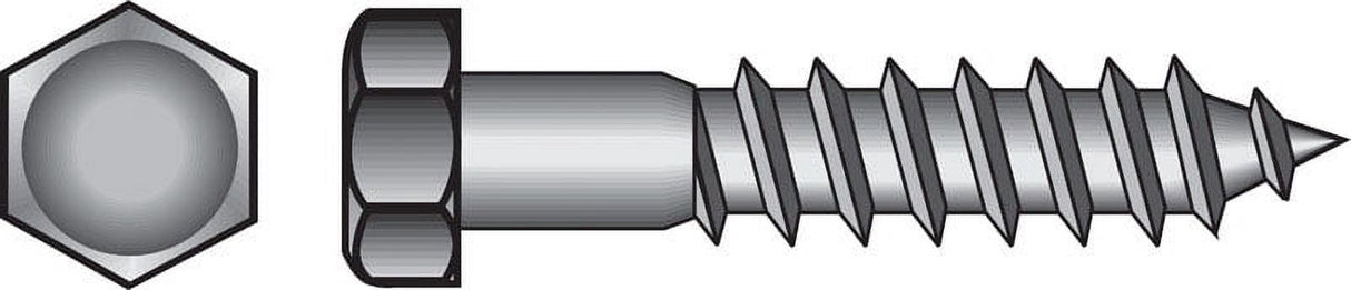 Hillman 5/16 in. X 1-1/4 in. L Hex Zinc-Plated Steel Lag Screw 100 pk